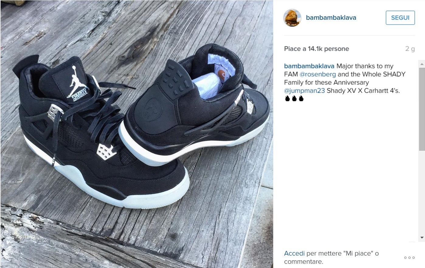 Eminem x Jordan x Carhartt | Terminata l´asta per le Sneakers